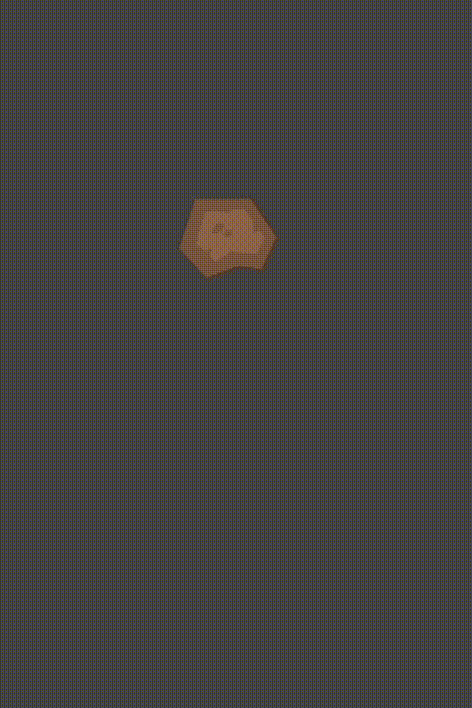 隕石が画面の上から下へまっすぐ落ちていく様子